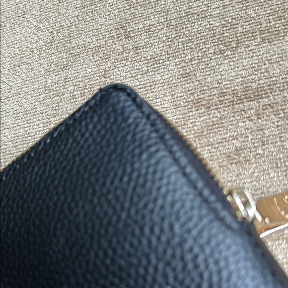 Coach Black Pebbled Leather Wristlet - Picture 5 of 10